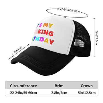 Gxaxyoupe Happy Birthday Decorations Hats for Men Women, Funny Trucker Hat, Birthday Party Supplies,...
