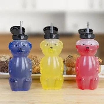 Honey Bear Straw Cups for Toddlers | Fun and Functional 8-Ounce Bottles