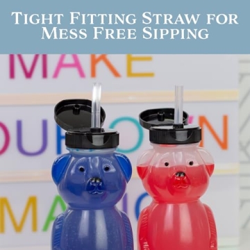Honey Bear Straw Cups for Toddlers | Fun and Functional 8-Ounce Bottles