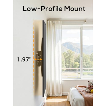 IWORKBOARD Tilting TV Wall Mount for 24-65 inch TVs, Ultra Slim Design, Max VESA 400x400mm, 99 lbs C...