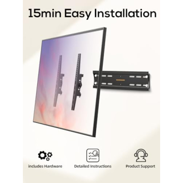IWORKBOARD Low Profile TV Wall Mount for 24-65 Inch TVs