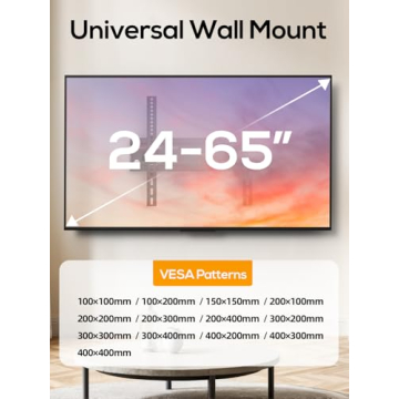 IWORKBOARD Low Profile TV Wall Mount for 24-65 Inch TVs