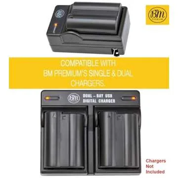 BM Premium 2 Pack of EN-EL15C High Capacity Batteries for Nikon Zf, Z5, Z6, Z6 II, Z7, Z8, Z7II, D780, D850, D7500, 1 V1, D500, D600, D610, D750, D800, D810, D810A, D7000, D7100, D7200 Cameras