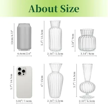 Mini Glass Vases for Elegant Home Decor and Gifts