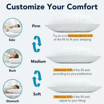 Cooling Shredded Memory Foam Pillows 2 Pack