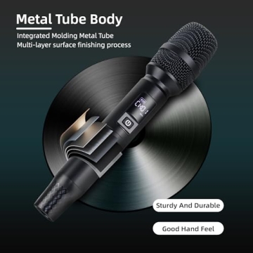 MOREFAND Wireless Microphones - Bluetooth Karaoke Set with 260 Ft Range