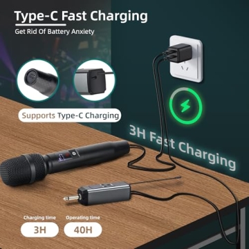 MOREFAND Wireless Microphones for Karaoke and Events