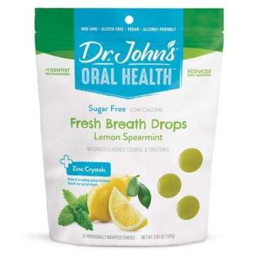 Dr. John’s Oral Health Sugar Free Candy, Healthy Fresh Breath Drops with Zero Sugar, Low Calorie S...