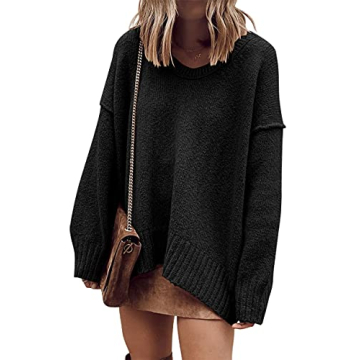 Oversized Women's Pullover Sweater for Fall Fashion