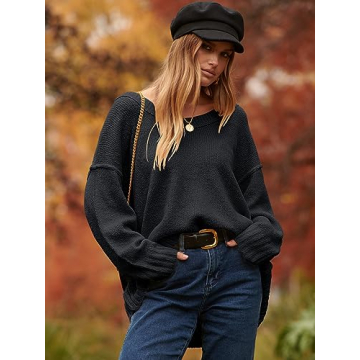 Oversized Women's Pullover Sweater for Fall Fashion