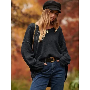 Oversized Women's Pullover Sweater for Fall Fashion