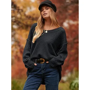 Oversized Women's Pullover Sweater for Fall Fashion