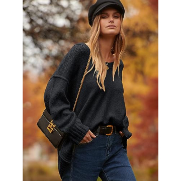 Oversized Women's Pullover Sweater for Fall Fashion