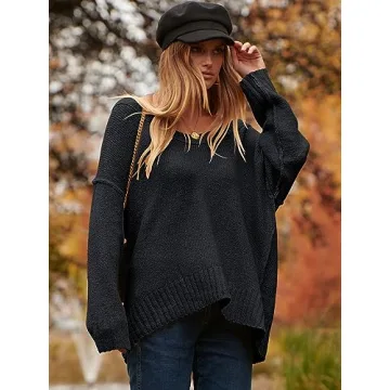Oversized Women's Pullover Sweater for Fall Fashion