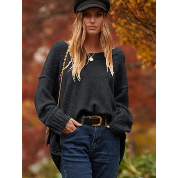 Oversized Women's Pullover Sweater for Fall Fashion