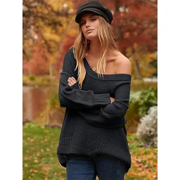Oversized Women's Pullover Sweater for Fall Fashion