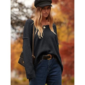 Oversized Women's Pullover Sweater for Fall Fashion