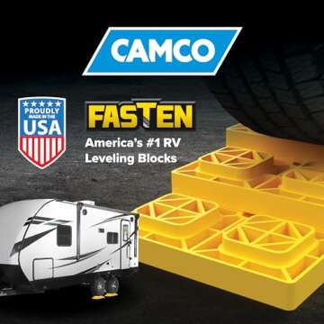 Camco Fasten Camper/RV Leveling Blocks - Features Interlocking Design for Customizable Height - Carr...