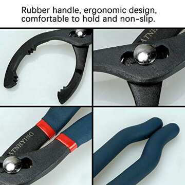 ATNHYING Large Adjustable Oil Filter Wrench, Universal Oil Filter Removal Tool, 16 Inch