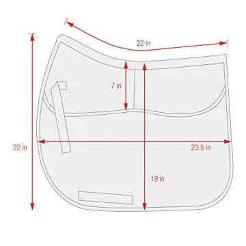 ECP Equine Comfort Products Correction Dressage Saddle Pad with Memory Foam Pockets