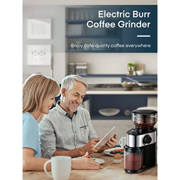 Electric Burr Coffee Grinder with 18 Grind Settings