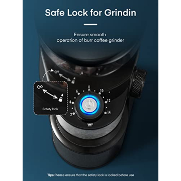 Electric Burr Coffee Grinder with 18 Grind Settings