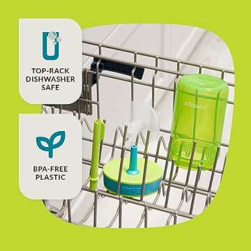 Contigo Kids’ Leighton Straw Tumbler with Spill-Proof Leak-Proof Lid, 14oz, Lime/Juniper