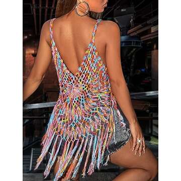 Stylish Ekouaer Crochet Beach Cover Up for Women
