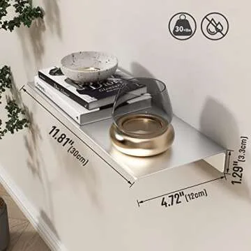 Stylish Danpoo Adhesive Floating Shelf - Versatile Home Decor