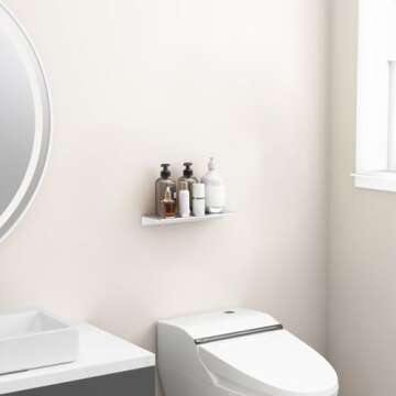 Stylish Danpoo Adhesive Floating Shelf - Versatile Home Decor