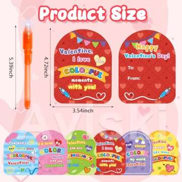 Aviski 32Pcs Kids Valentines Day Gifts for Classroom - Valentine Cards with Pens Novelty Toys for Bo...