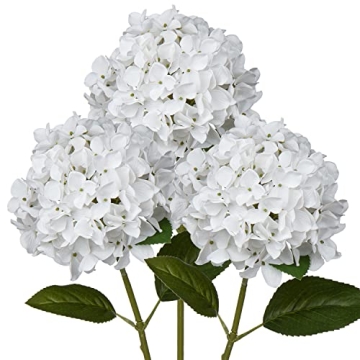 DILATATA Artificial Hydrangeas Tall Artificial Hydrangea Stems 26" Faux Hydrangea Silk Flowers Fake ...