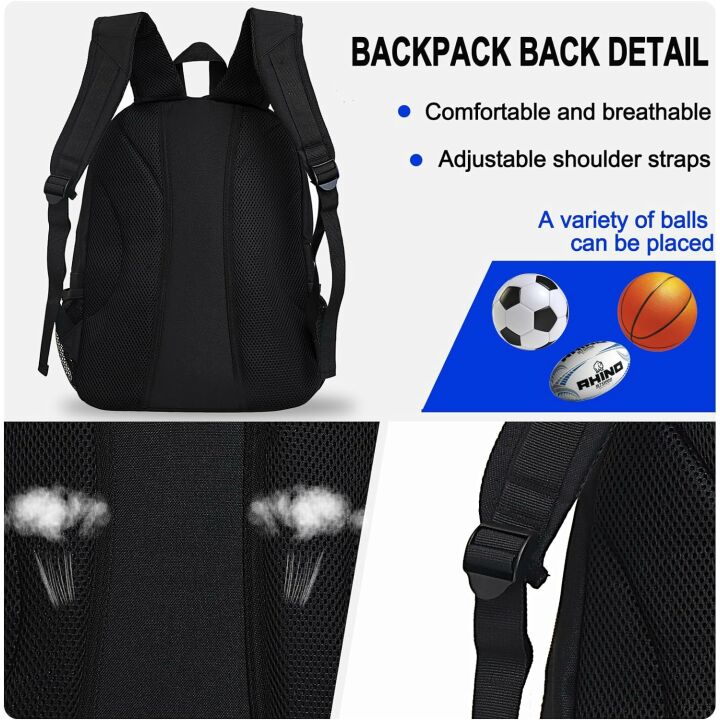 Youth Soccer & Basketball Bag with Ball Compartment