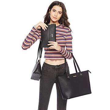 Women Fashion Handbags Wallet Tote Bag Shoulder Bag Top Handle Satchel Purse Set 4pcs