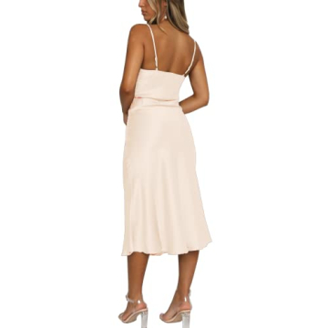 Elegant Satin Midi Dress for Weddings and Parties