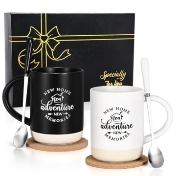 YHRJWN House Warming Gifts New Home, New Home New Adventure Coffee Mugs, Housewarming Gifts for New ...