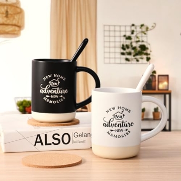 YHRJWN House Warming Gifts New Home, New Home New Adventure Coffee Mugs, Housewarming Gifts for New House, New Home Gifts for Home, Newlywed Gifts for Couples, Housewarming Gift Ideas, 16 Oz