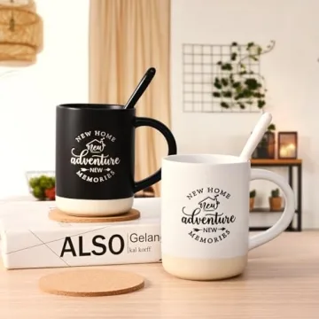 YHRJWN House Warming Gifts New Home, New Home New Adventure Coffee Mugs, Housewarming Gifts for New House, New Home Gifts for Home, Newlywed Gifts for Couples, Housewarming Gift Ideas, 16 Oz