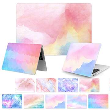 Watbro Compatible with MacBook Air 13 Inch Laptop Case 2020 2019 2018 Release A2337 M1/A2179/A1932 ,...