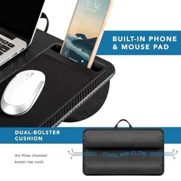 LAPGEAR Portable Lap Desk for Comfortable Laptop Use