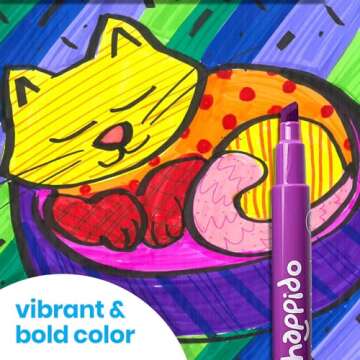 Double Sided Marker Sets for Kids Happido, Set of 24 Water Based Non Toxic Markers with Case, Great School Supplies, Art Supplies and Stationery Set