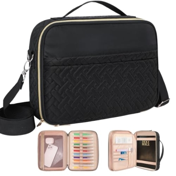 Dofilachy Bible Covers for Women - Stylish Bible Case for Women - Large Bible Cover with Durable Han...