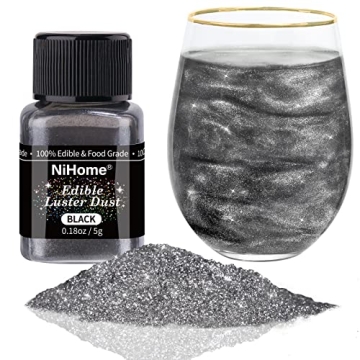 NiHome Edible Glimmer Powder Glitter for Cakes & Drinks