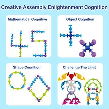 Xmasmate 42 PCS Suction Bath Set for Kids Fun & Learning