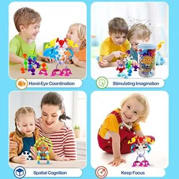 Xmasmate 42 PCS Suction Bath Set for Kids Fun & Learning