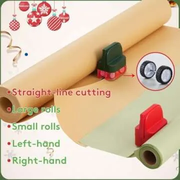 2Pcs Wrapping Paper Cutter Tool - Christmas Gift Essential