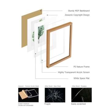 Framed Coastal Beach Wall Art Set of 2 – Sunny Days Holiday Vintage Camper Van and Bicycle with Palm Tree Prints – Tropical Travel Decor for Living Room, Bedroom, Bathroom – 16x20 Inches