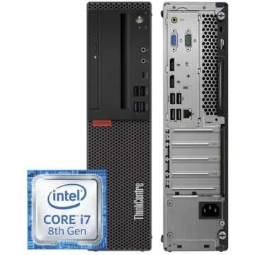 Powerful Lenovo ThinkCentre M720S Desktop with 24" Monitor