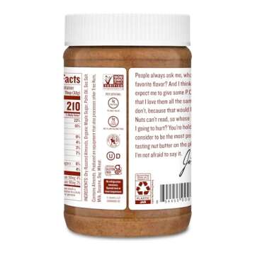Justin's Maple Almond Butter, No Stir, Gluten-free, Non-GMO, Responsibly Sourced, 16 Ounce Jar