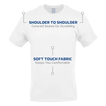 Gildan Crew T-Shirts 6-Pack Large White Comfort Fit